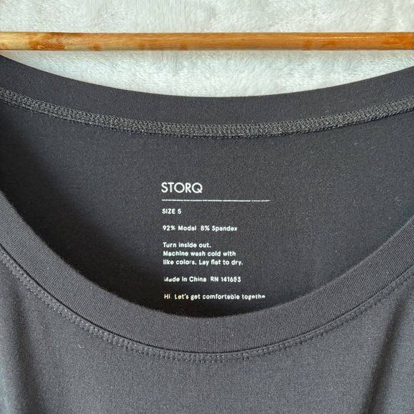 STORQ womens black casual lounge On Repeat T-Shirt Maternity Dress size 5 XL - Picture 4 of 8